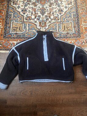 Free People FP Movement 1/2 Zip Mountain High Fleece Blue Grey XS